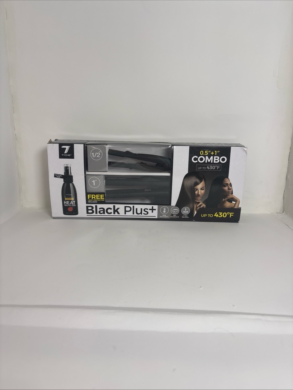 Tyche Black and Yellow Ceramic Coated Plate Flat Iron
